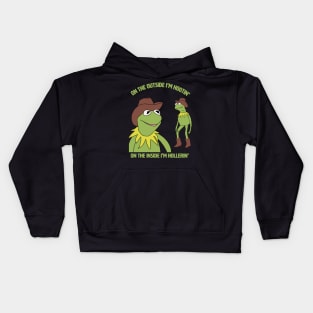 Hootin' but Hollerin' Kids Hoodie